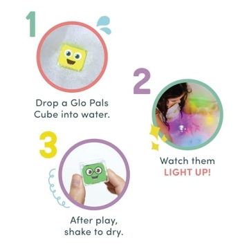 Glo Pals Light-Up Sensory Cubes - Water Activated Fun!