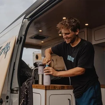 Stylish BOTTLE BOTTLE 18oz Insulated Water Bottle with Dual Lids