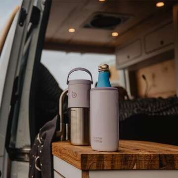 Stylish BOTTLE BOTTLE 18oz Insulated Water Bottle with Dual Lids