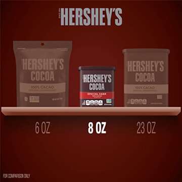 HERSHEY'S Natural Unsweetened Cocoa Containers, 8 oz (12 Count)