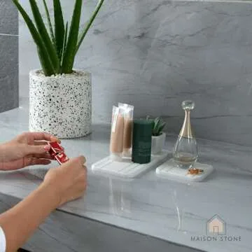 Maison Stone Bathroom Tray - Stylish & Absorbent Solution