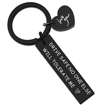 Sweetest Drive Safe Keychain for Men & Boyfriends