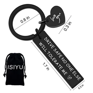Sweetest Drive Safe Keychain for Men & Boyfriends
