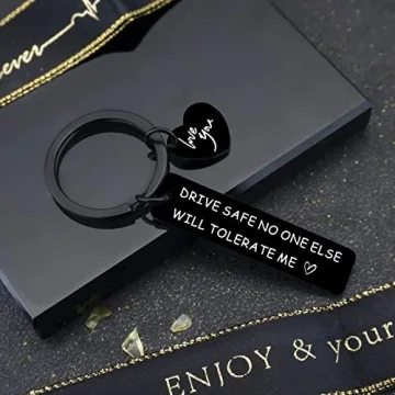 Sweetest Drive Safe Keychain for Men & Boyfriends