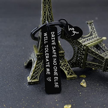 Sweetest Drive Safe Keychain for Men & Boyfriends