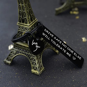 Sweetest Drive Safe Keychain for Men & Boyfriends