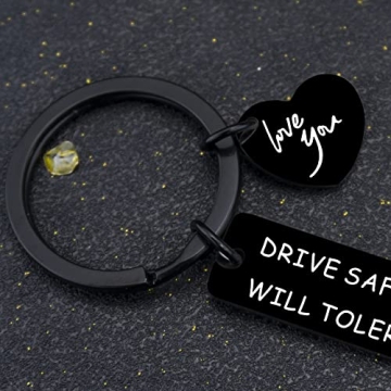 Sweetest Drive Safe Keychain for Men & Boyfriends