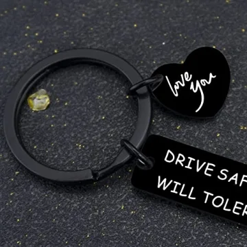 Sweetest Drive Safe Keychain for Men & Boyfriends