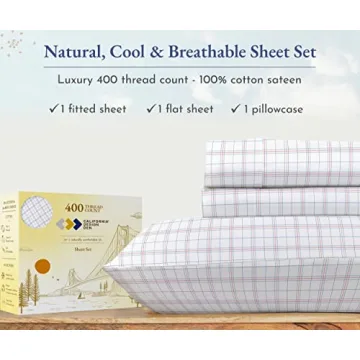 California Design Den Twin XL 400 Thread Count Cotton Sheets