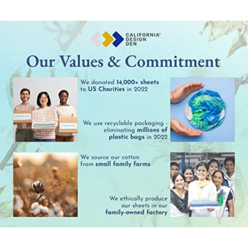 California Design Den Twin XL 400 Thread Count Cotton Sheets