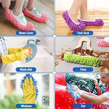 10Pcs Mop Slippers for Effortless Floor Cleaning