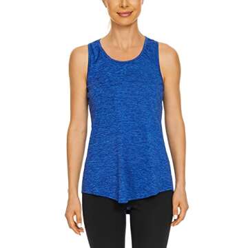 HLXFHB Workout Tank Tops for Women Gym Exercise Athletic Yoga Tops Racerback Sports Shirts Sapphire ...