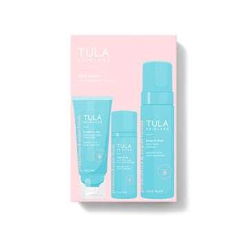 TULA Skin Care Acne Heroes Level 3 Acne Clearing Routine - An Effective, Gentle, and Complete Acne-Clearing Routine for Mild to Severe Breakouts, 3-Piece Kit