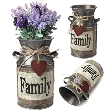 Rustic Decorative Metal Vase for Home Decor