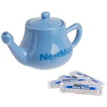 NeilMed Nasaflo Porcelain Neti Pot, 50 Count (packaging may vary)