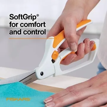 Fiskars Easy Action Scissors for Precise Cutting - Orange/White