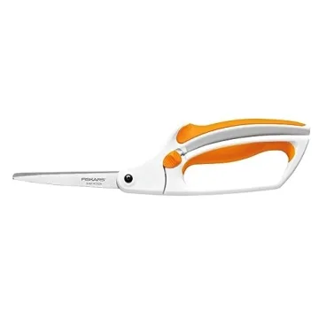 Fiskars Easy Action Scissors for Precise Cutting - Orange/White