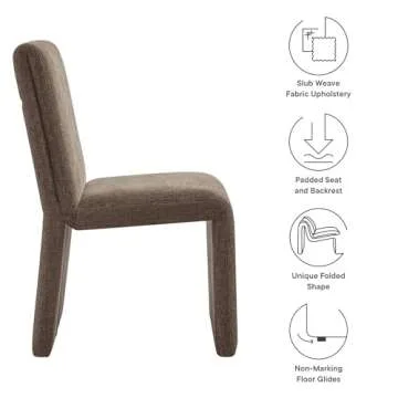 Modway Emory Fabric Slip Dining Chair - Mocha Upholstery