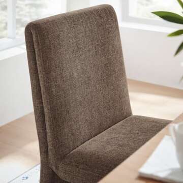 Modway Emory Fabric Slip Dining Chair - Mocha Upholstery
