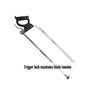 Weston Butcher Meat and Bone Saw with Stainless Steel Serrated Quick Release Handle, 25 Inch Blade