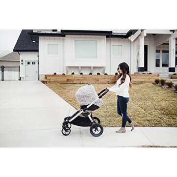 Baby Car Seat Cover Canopy and Nursing Cover Multi-Use Stretchy 5 in 1 Gift "Midway" by Copper Pearl