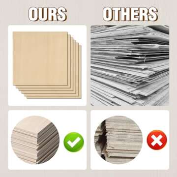 Baltic Birch Plywood 45 PCS for Crafting & Laser Engraving
