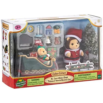 Calico Critters Mr. Lion's Winter Sleigh Set for Kids