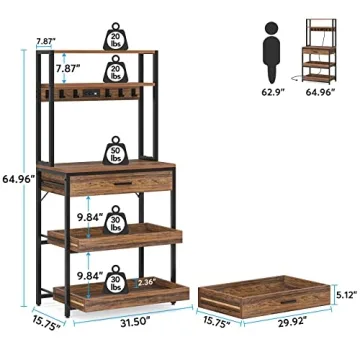 Stylish LITTLE TREE Kitchen Baker’s Rack with Power Outlets