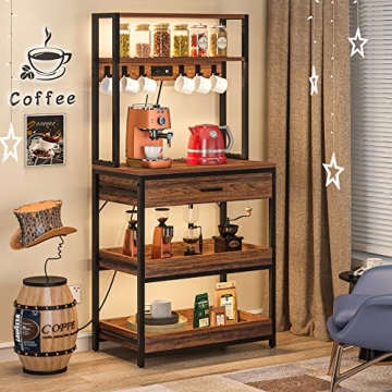 Stylish LITTLE TREE Kitchen Baker’s Rack with Power Outlets