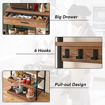 Stylish LITTLE TREE Kitchen Baker’s Rack with Power Outlets