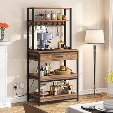 Stylish LITTLE TREE Kitchen Baker’s Rack with Power Outlets