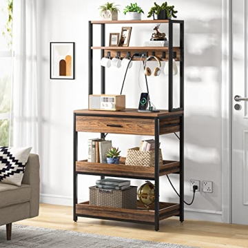 Stylish LITTLE TREE Kitchen Baker’s Rack with Power Outlets