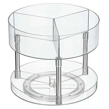 mDesign 2-Tier Lazy Susan Turntable for Easy Kitchen Organization