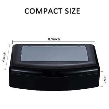 Sterilizer for Nail Tools, BUCICE Sterilization Tray for Tweezers, Nail Supplies, Hair Salon, Nail Tech Must Haves, Black