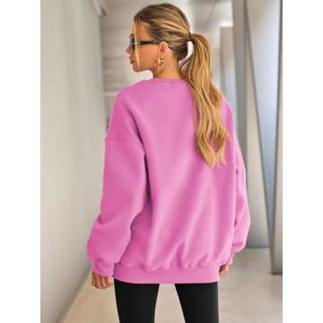 EFAN Women’s Oversized Sweatshirts - Cozy Fleece Crewneck Hoodies