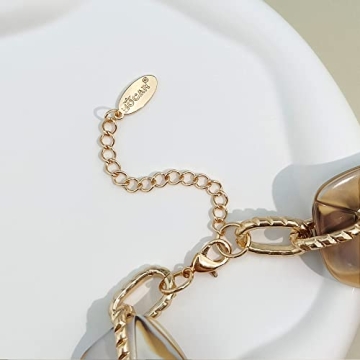 Bocar Chunky Acrylic Choker Necklace for Women