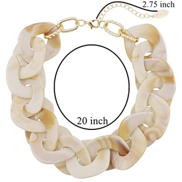 Bocar Chunky Acrylic Choker Necklace for Women