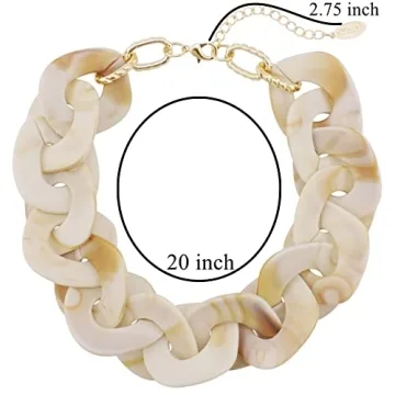 Bocar Chunky Acrylic Choker Necklace for Women
