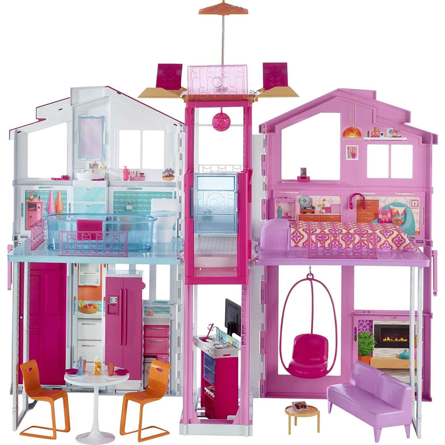 Barbie 3-Story Dollhouse with Accessories for Kids