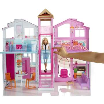Barbie 3-Story Dollhouse with Accessories for Kids