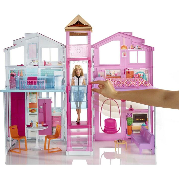 Barbie 3-Story Dollhouse with Accessories for Kids