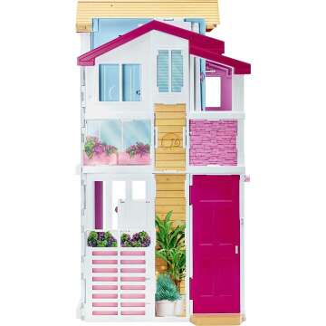 Barbie 3-Story Dollhouse with Accessories for Kids