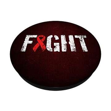 Fight Stroke, Heart Disorder, or Blood Clots - Red Awareness PopSockets Swappable PopGrip