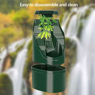 Ninuo Reptile Water Dispenser - Snake, Gecko, Chameleon, Tortoise, Bearded Dragon Drinking Water Dripper Bowl for Your Pet Reptiles - Large Nontoxic Fountain Water Dish – Terrarium & Tank Accessories