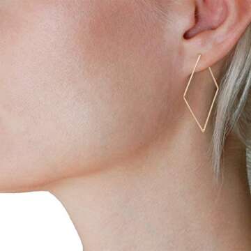 Humble Chic Square Hoop Earrings - Hypoallergenic & Stylish