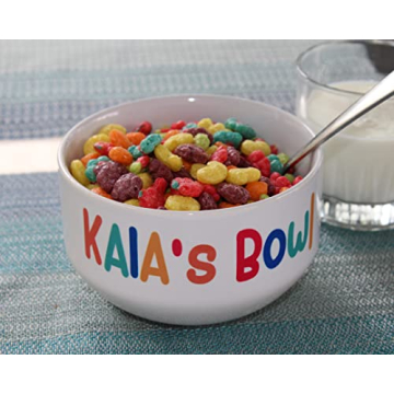 Customizable Kids Snack Bowl - Durable Ceramic with Colorful Designs - Ideal for Cereal & Popcorn
