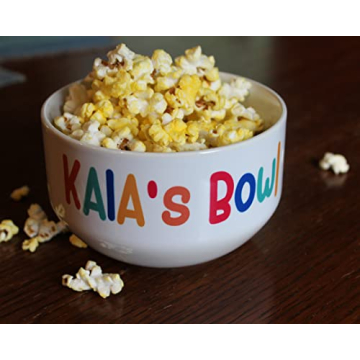 Personalized Kids Snack Bowl - Fun Ceramic Design for Treats