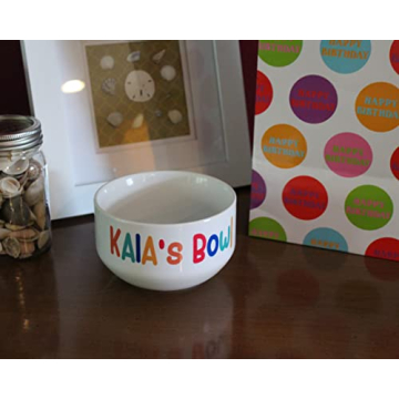 Personalized Kids Snack Bowl - Fun Ceramic Design for Treats