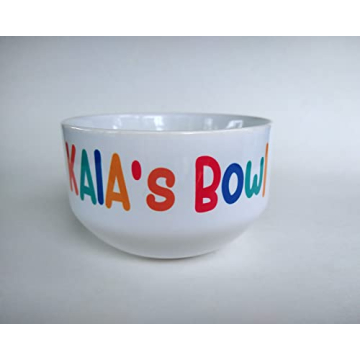Personalized Kids Snack Bowl - Fun Ceramic Design for Treats