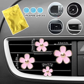 Whaline Flower-Shaped Car Vent Clips with Fragrance Pads